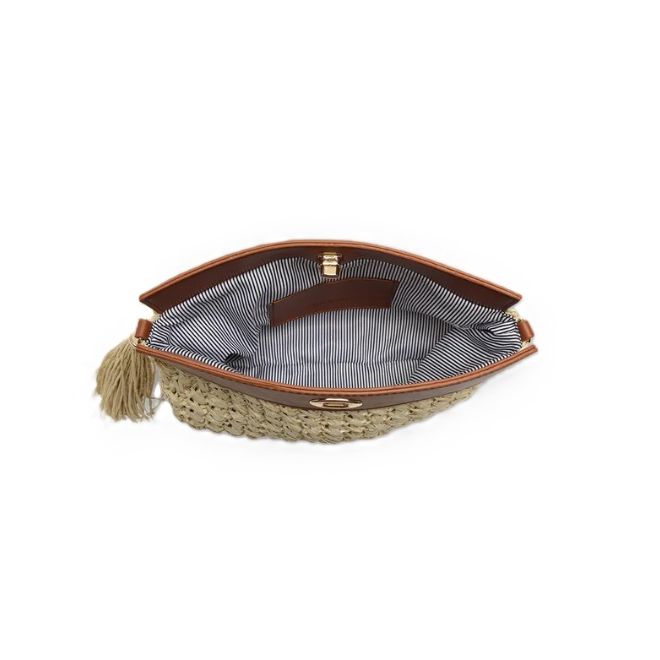LOUENHIDE 1232 FERN REFFIA CLUTCH