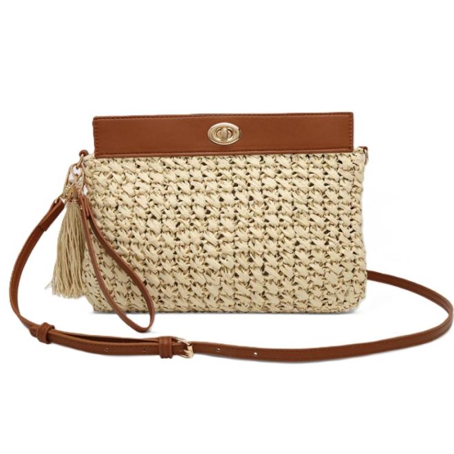 LOUENHIDE 1232 FERN REFFIA CLUTCH