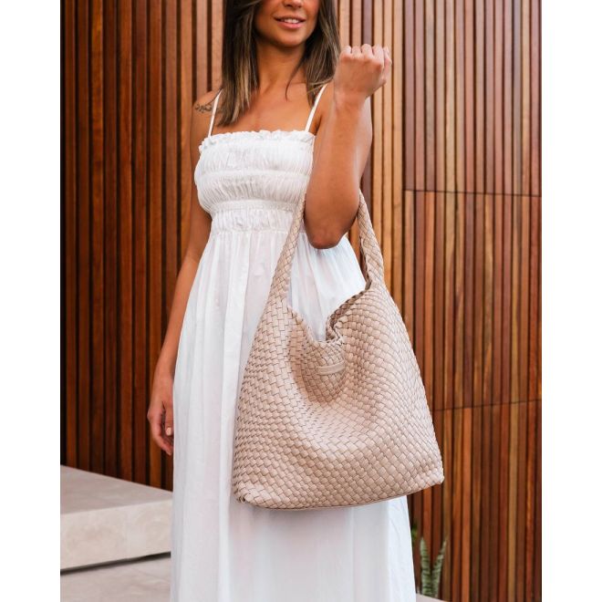 LOUENHIDE GABBY WOVEN TOTE BAG