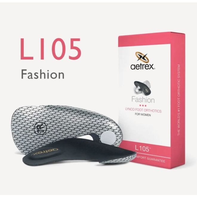 LADIES L105 FASHION MED & HIGH ARCHES WITH MET PAD