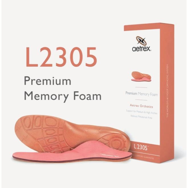 AETREX L2305 MED & HIGH ARCHES WITH MET PAD